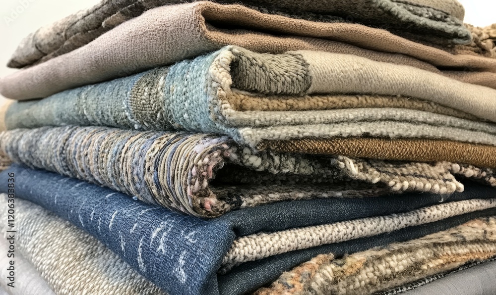 Poster fabric stack with rough texture