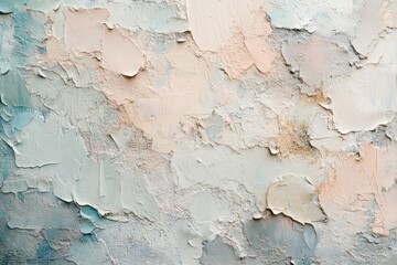 Obraz premium Textured abstract art in pale blues and pinks.