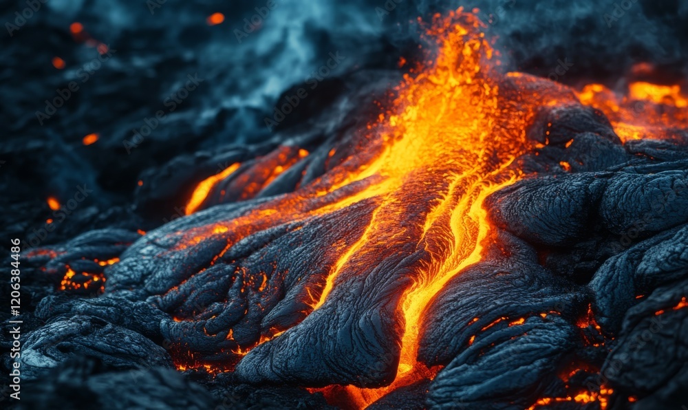 Poster fiery lava flow texture for dynamic and powerful backgrounds