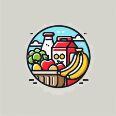 icon of food, logo, food,  illustration of food store, vector of food, pizza, food store, 