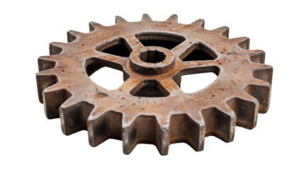 Gear wheel on transparent background