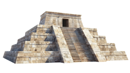 Egyptian pyramid on transparent background