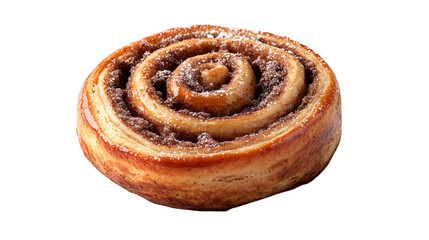 Fototapeta premium baked cinnamon roll isolated on transparent background