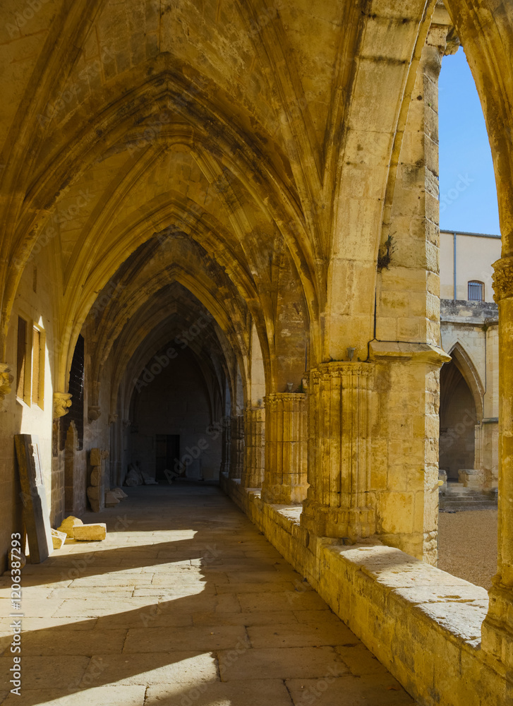 Wall mural Architecture of inner court of Cathedral of Saints Nazaire and Celse in Beziers