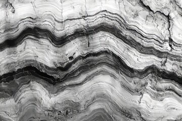 Obraz premium Abstract grayscale stone texture with wavy lines