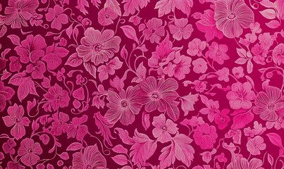 floral pattern background , viva magenta color.