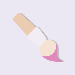 Stylized Brush Illustration with Light Pink Paint for Creative Projects and Designs
