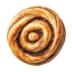 Fototapeta premium baked cinnamon twist isolated on transparent background