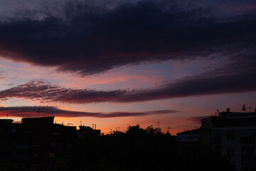 Fototapeta premium Romantic Sunset with Vibrant Colors