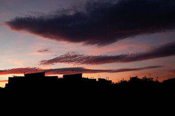 Peaceful Urban Sunset View