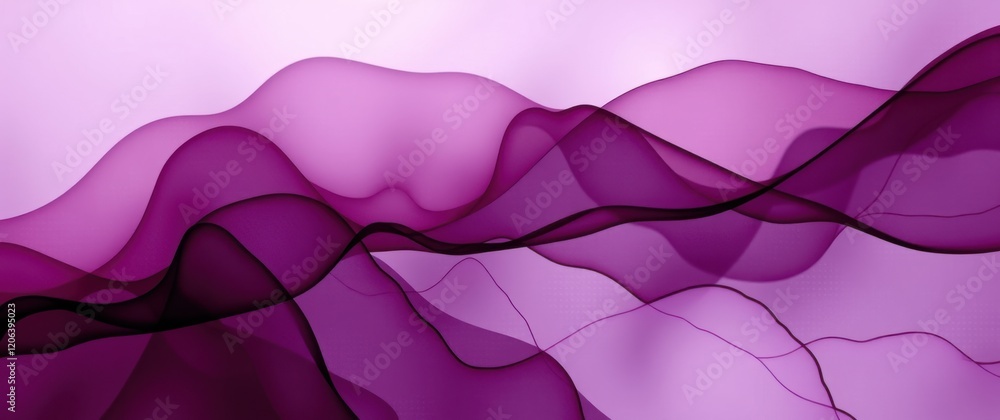 Poster abstract purple waves flowing seamlessly, creating a dynamic and elegant visual composition. ideal f