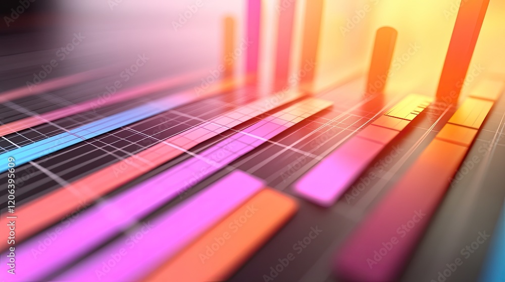 Poster Abstract Colorful Data Visualization Chart