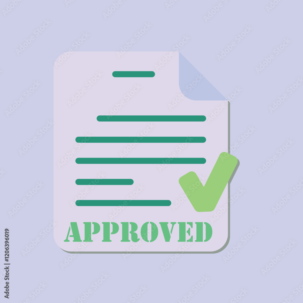 Poster document marked as approved with a green checkmark indicating validation and completion