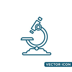 Minimalist Microscope Icon Design Template 