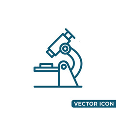 Minimalist Microscope Icon Design Template 