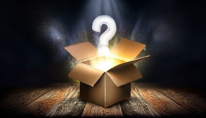 a mystery box with question mark on it