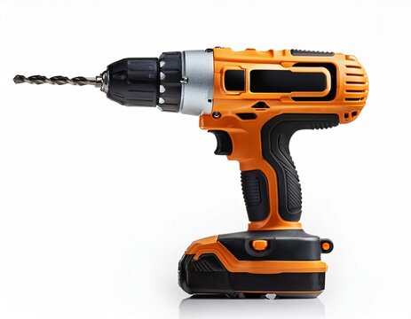 a power drill isolated on a white background