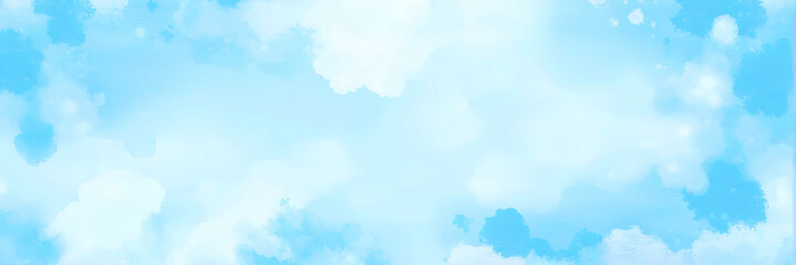 Obraz premium Blue Soft Painted Brush Strokes Watercolor Texture Canvas for Backgrounds, Design, Backdrops, Wallpaper