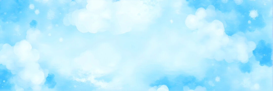 Blue Soft Painted Brush Strokes Watercolor Texture Canvas for Backgrounds, Design, Backdrops, Wallpaper