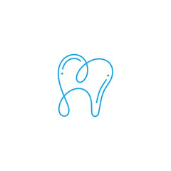 dental logo with linear design style