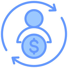 Entrepreneurship Blue Icon