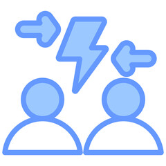 Conflict Interest Blue Icon