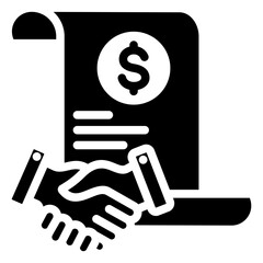 Business Partnership Glyph Icon