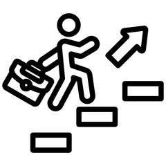 Career Promotion Outline Icon
