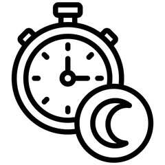 Overtime Outline Icon