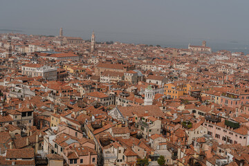 Fototapeta premium Venice overview. Shooting from above. View of the old city.