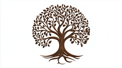 Naklejka premium tree silhouette metal vector in white