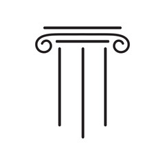 Column icon Template vector illustration design