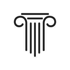 Column icon Template vector illustration design