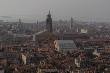 Venice overview. Shooting from above. View of the old city.