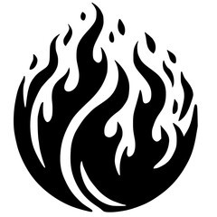 Fireball silhouette vector design