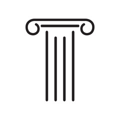 Column icon Template vector illustration design