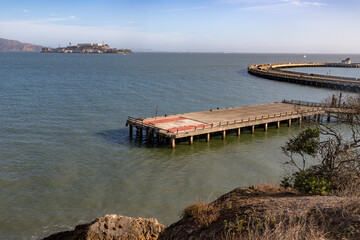 Pier 4 Original Alcatraz Pier with Alcatraz in background