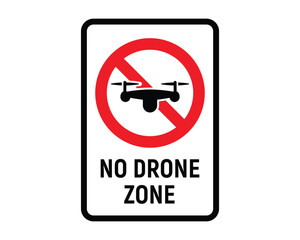 No Drone Zone Sign, High-Quality Vector Image for Ensuring Safety and Compliance, Clear and Recognizable Symbol
