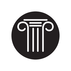 Column icon Template vector illustration design