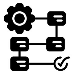 Obraz premium workflow icon, glyph icon style