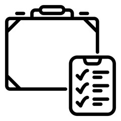 clipboard icon, line icon style
