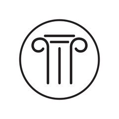 Column icon Template vector illustration design