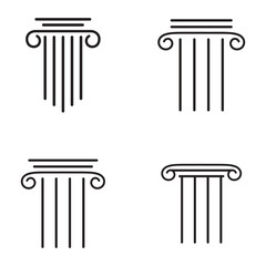 Column set icon Template vector illustration design