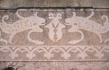 Paredes-Saavedra House Sgraffito depicting fantastic creature