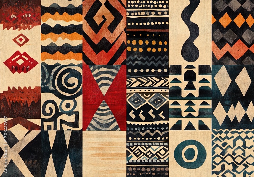 Poster neo-primitive design of seamless and geometric patterns