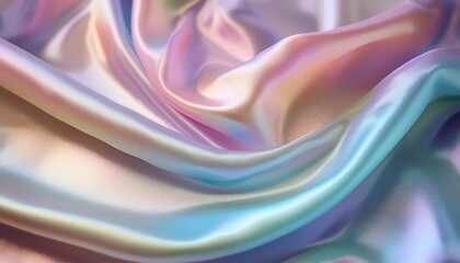 Obraz premium iridescent pastel fabric texture dreamy shimmering and flowing drape of gossamer silk