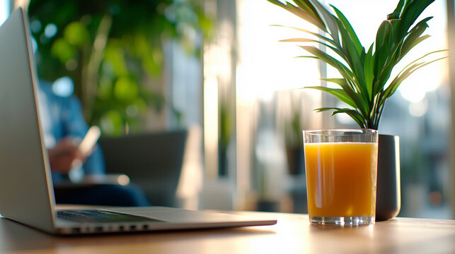 Freelance Professional Working in Stylish Cafe