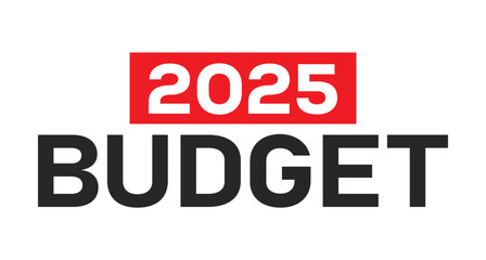 Obraz premium Budget 2025 logo design, 2025 budget banner design templates vector