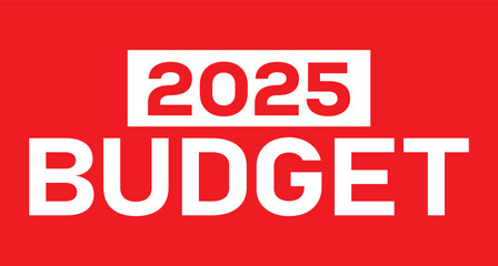 Budget 2025 logo design, 2025 budget banner design templates vector