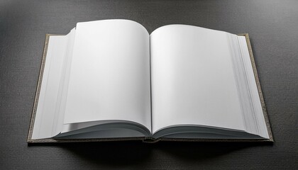 Fototapeta premium an open book with blank pages ready for writing or reading